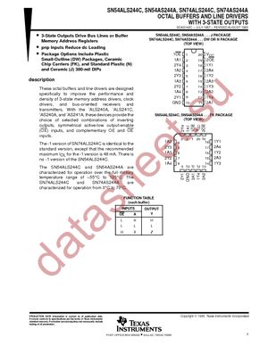 SN74ALS244CDBRE4 datasheet  